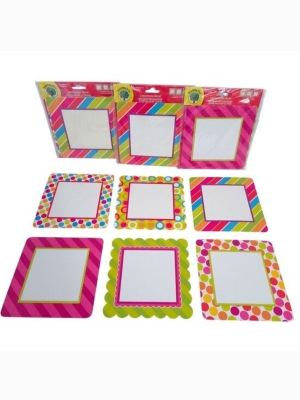 NWT‎ Teaching Tree Bright Dots & Stripes Blank Square Wall Decor (Set of 45)